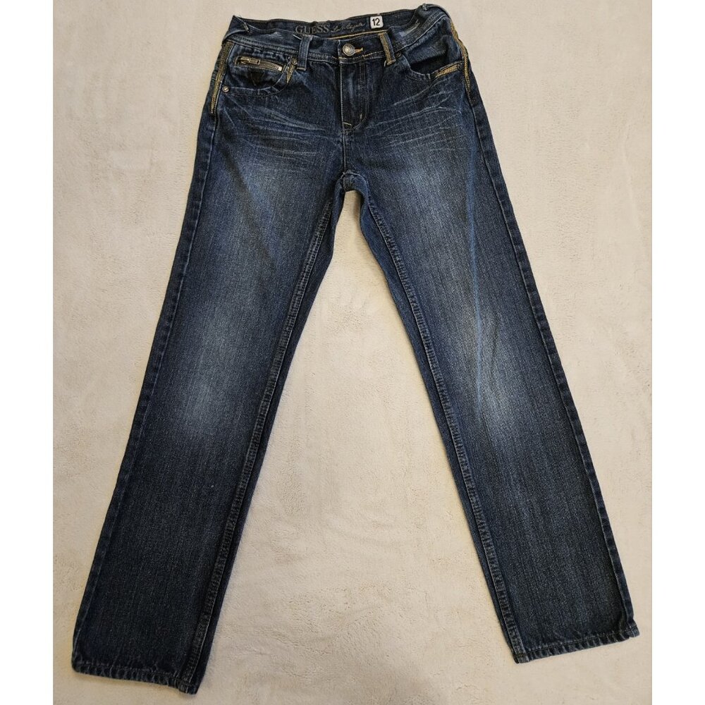 Guess Womens Size 12 Jeans Brit Rocker Slim Straight 1 Rear Flap Pocket
